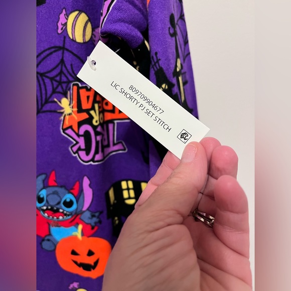 Disney Stitch Halloween PJ Top Purple XS NWT - Picture 3 of 4